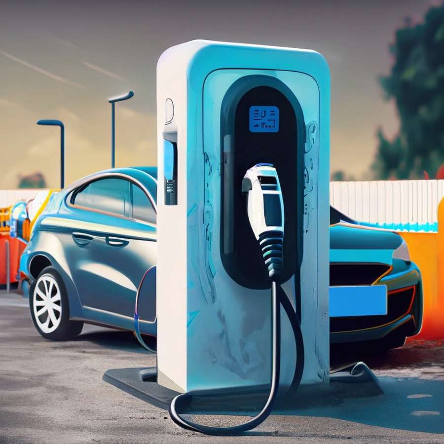 Electric vehicles and their charging stations.